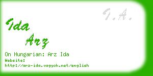 ida arz business card